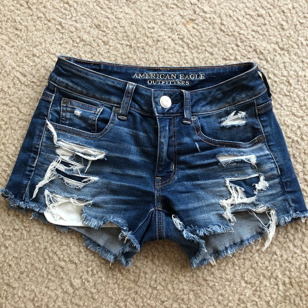 American Eagle Distressed Denim Shorts